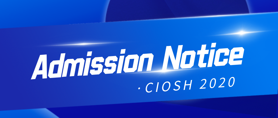 Admission Notice of CIOSH 2020